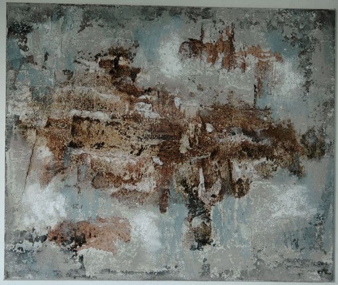 Change | 2013 | Mischtechnik mit Gipshaftputz, Beize und Marmormehl | 50x60cm