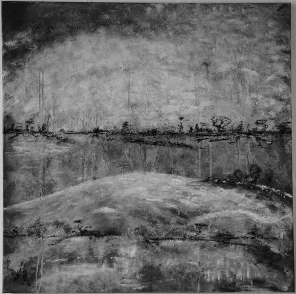 Eiszeit | 2012 | Mischtechnik in Acryl, Marmormehl, Kohle und Kreide | 80x80cm