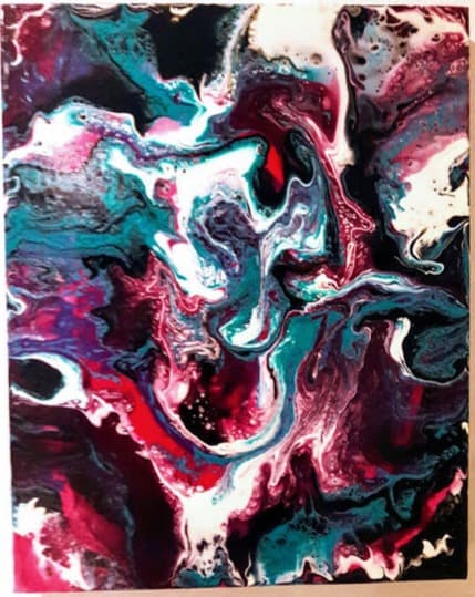 Alles im Fluß | 2017 | Acryl Fluid Painting | 40x50cm