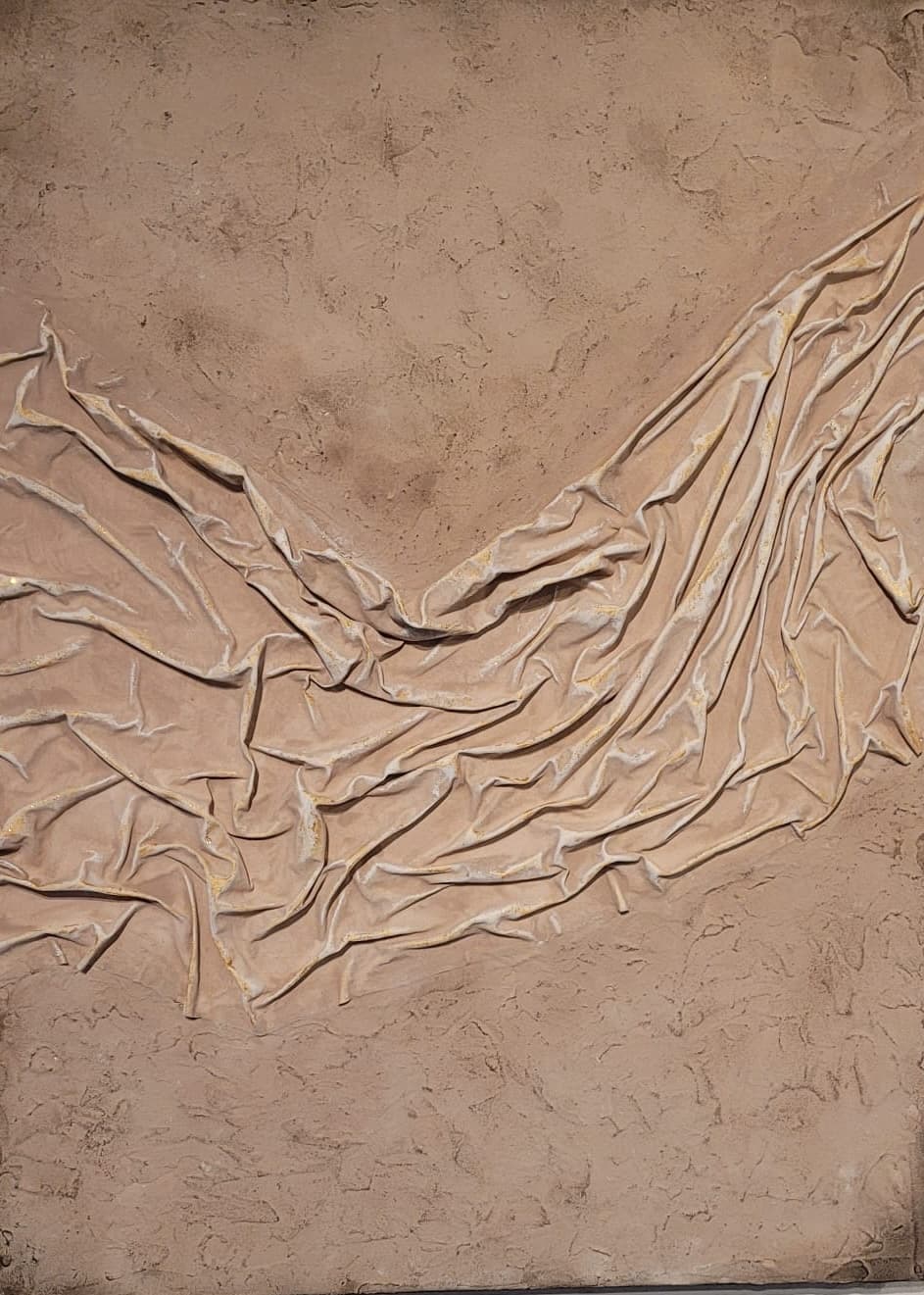 Acrylmalerei kombiniert mit Stoff | 60x80cm | 2025